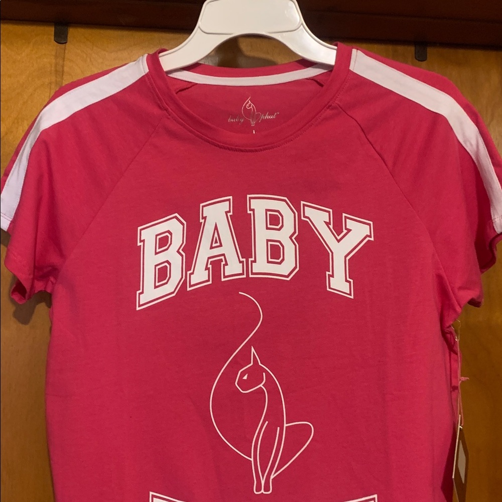 NWT Baby Phat Size L Pink/White Logo Top - Picture 4 of 7